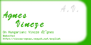 agnes vincze business card